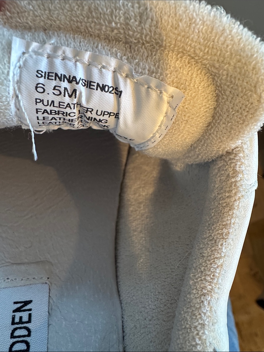 Steve Madden Sienna White Sneakers with Gray Snake-Print Star Accents - Picture 8 of 8